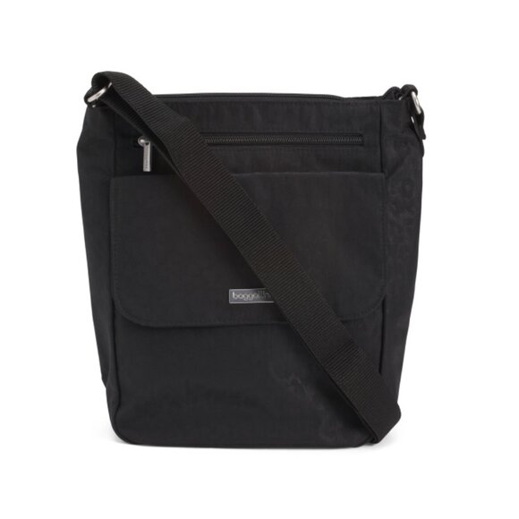 BAGGALLINI Black Cheetah Nylon Town Bag - Picture 1 of 2